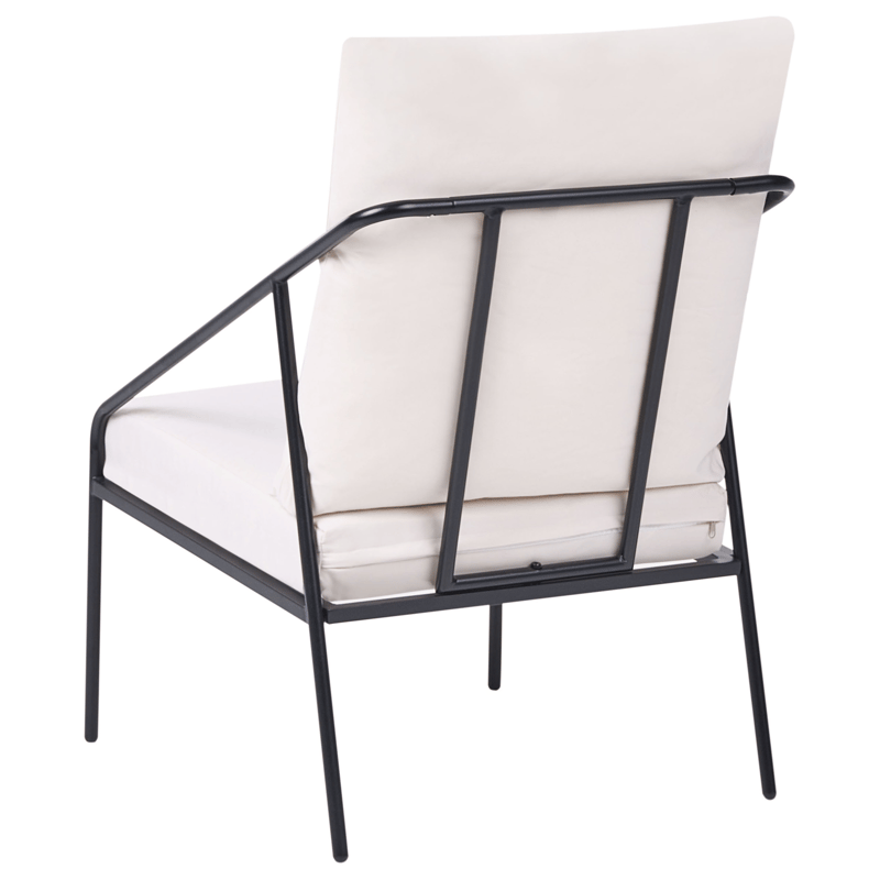 Soffgrupp utomhus med Bord 4-Sits Ustica - Svart/Vit - Utemöbler - Utegrupp - Loungegrupp