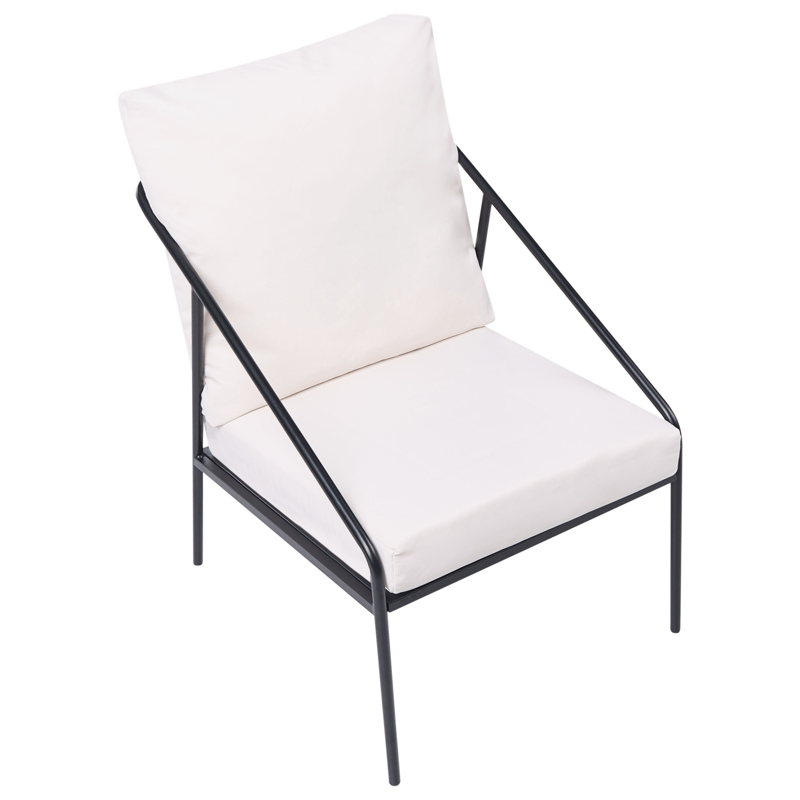 Soffgrupp utomhus med Bord 4-Sits Ustica - Svart/Vit - Utemöbler - Utegrupp - Loungegrupp