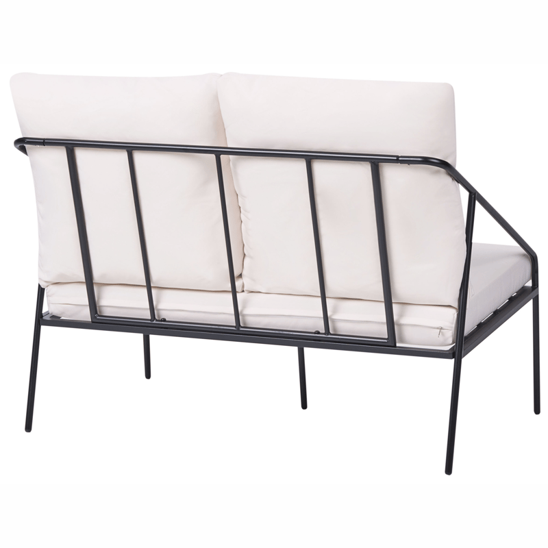 Soffgrupp utomhus med Bord 4-Sits Ustica - Svart/Vit - Utemöbler - Utegrupp - Loungegrupp