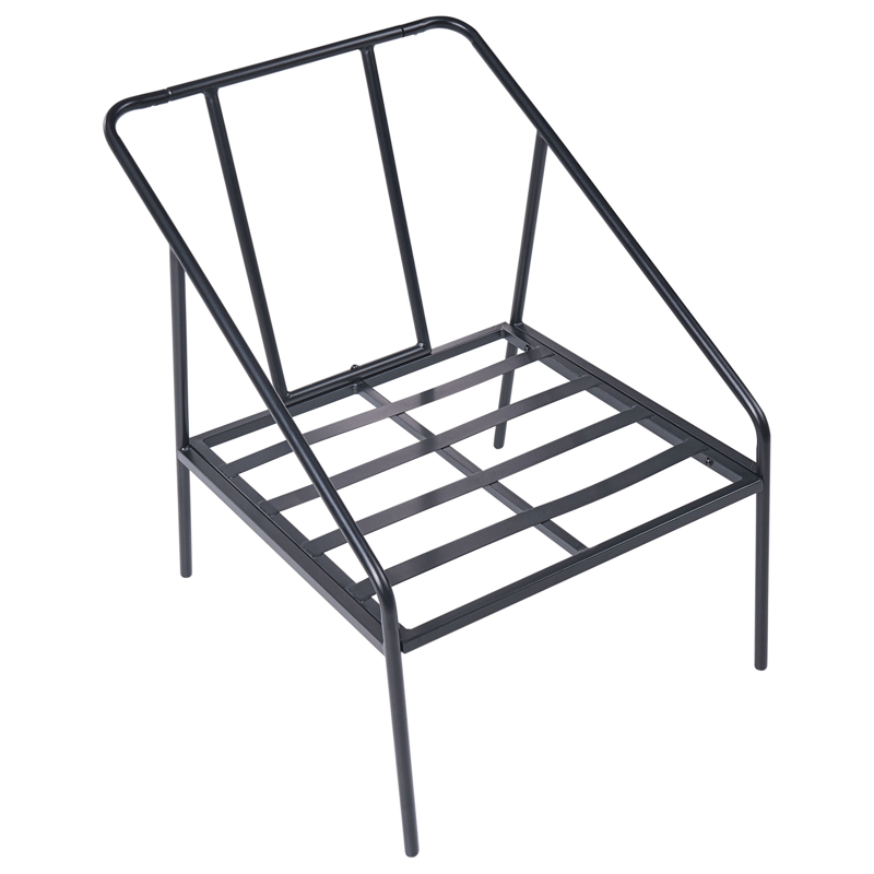 Soffgrupp utomhus med Bord 4-Sits Ustica - Svart/Vit - Utemöbler - Utegrupp - Loungegrupp