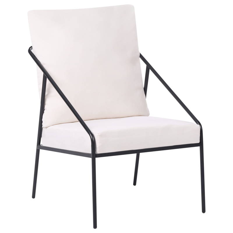 Soffgrupp utomhus med Bord 4-Sits Ustica - Svart/Vit - Utemöbler - Utegrupp - Loungegrupp