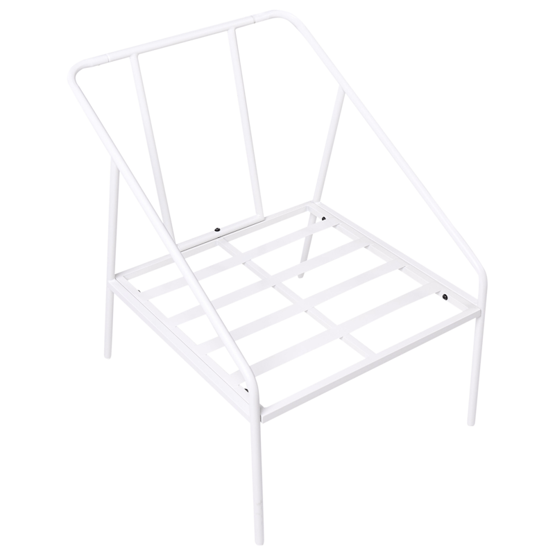 Soffgrupp utomhus med Bord 4-Sits Ustica - Vit/Svart - Utemöbler - Utegrupp - Loungegrupp