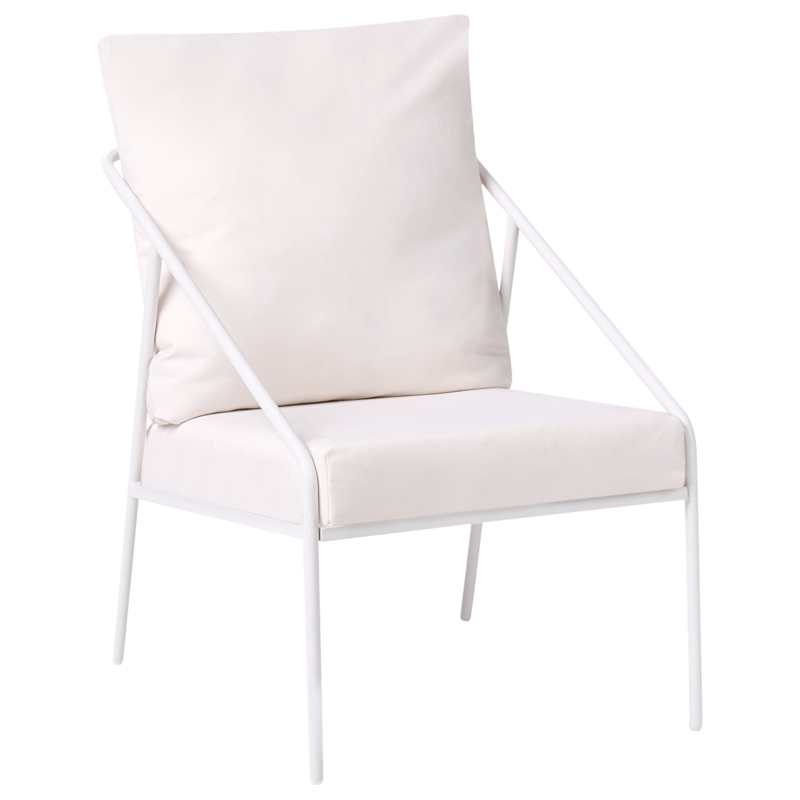 Soffgrupp utomhus med Bord 4-Sits Ustica - Vit/Svart - Utemöbler - Utegrupp - Loungegrupp