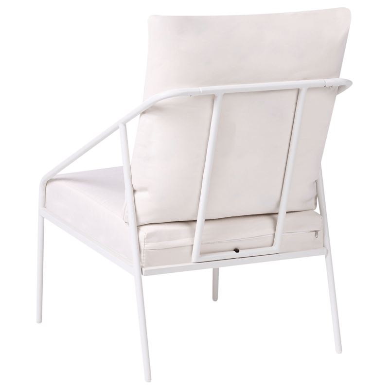 Soffgrupp utomhus med Bord 4-Sits Ustica - Vit/Svart - Utemöbler - Utegrupp - Loungegrupp