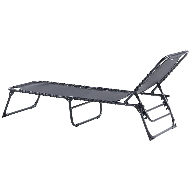 Solstol utomhus Ambato Fällbar - Svart - Utemöbler - Utestolar & fåtöljer - Solsängar & solvagnar