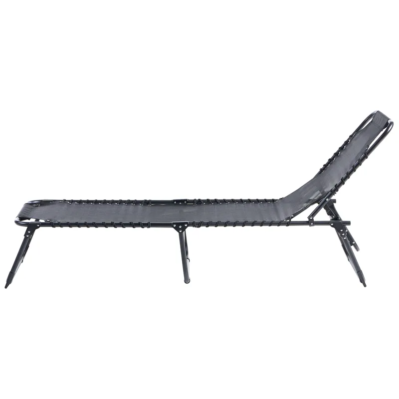 Solstol utomhus Ambato Fällbar - Svart - Utemöbler - Utestolar & fåtöljer - Solsängar & solvagnar