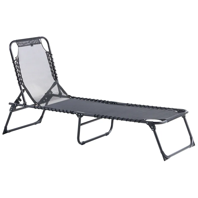 Solstol utomhus Ambato Fällbar, Svart