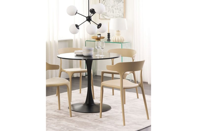 SQUINZANO Karmstol Utomhus 4 st Beige - Utemöbler - Balkong - Balkongmöbler - Balkongstolar