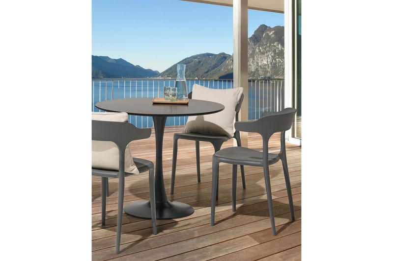 Squinzano Karmstol Utomhus - Grå - Utemöbler - Balkong - Balkongmöbler - Balkongstolar