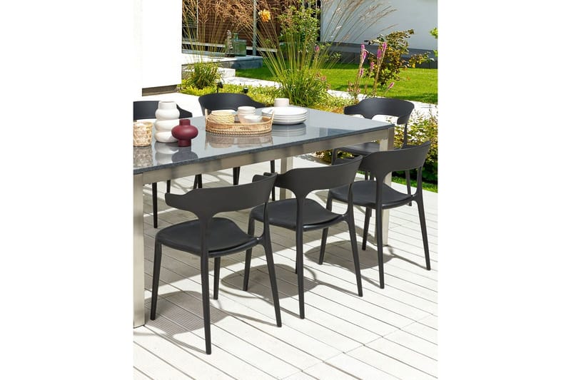 Squinzano Karmstol Utomhus - Svart - Möbler - Matplats - Matstol & köksstol