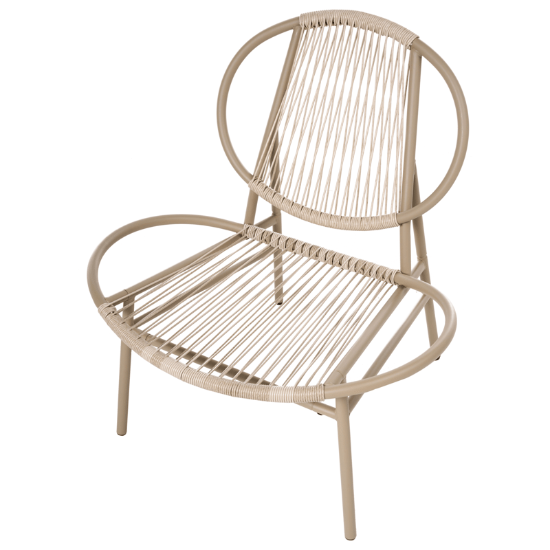 Stol utomhus Ovaro Konstrotting - Beige - Utemöbler - Balkong - Balkongmöbler - Balkongstolar