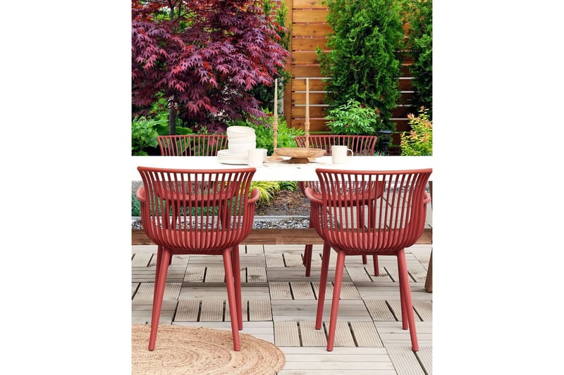 Taurisano Karmstol Utomhus - Röd - Utemöbler - Balkong - Balkongmöbler - Balkongstolar