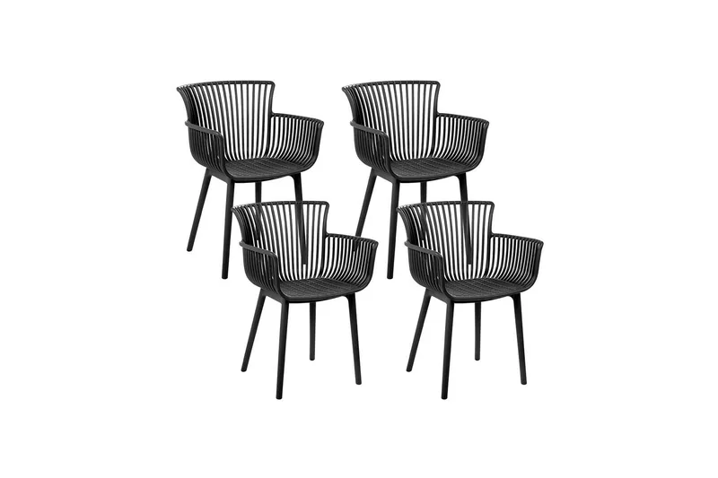 Taurisano Karmstol Utomhus - Svart - Utemöbler - Balkong - Balkongmöbler - Balkongstolar