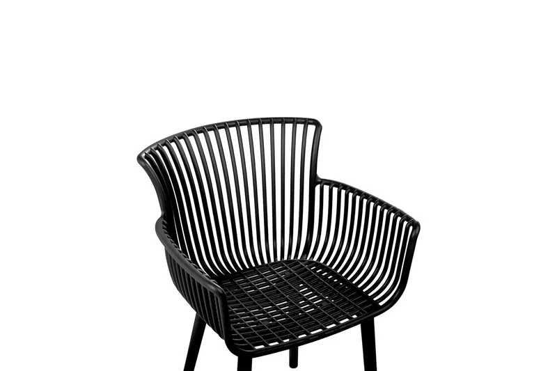 Taurisano Karmstol Utomhus - Svart - Utemöbler - Balkong - Balkongmöbler - Balkongstolar