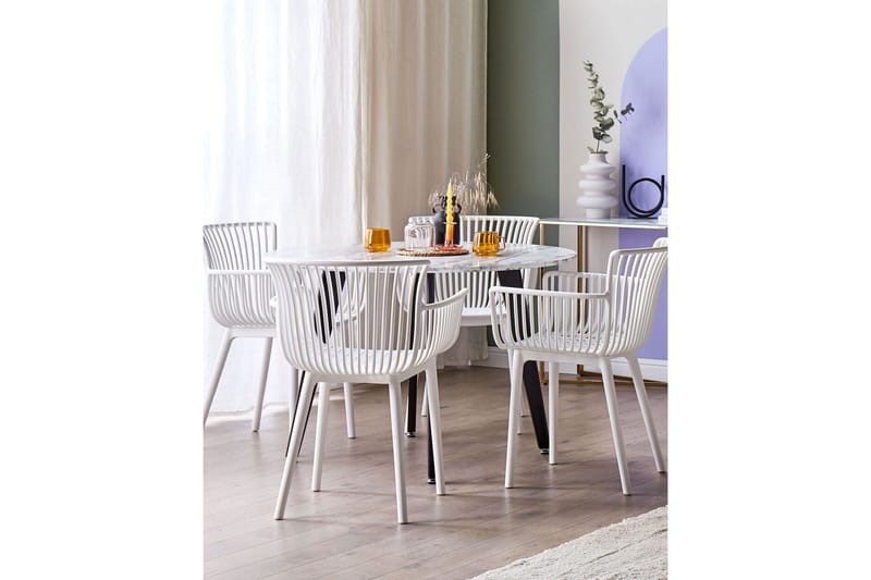 Taurisano Karmstol Utomhus - Vit - Utemöbler - Balkong - Balkongmöbler - Balkongstolar