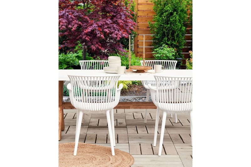 Taurisano Karmstol Utomhus - Vit - Utemöbler - Balkong - Balkongmöbler - Balkongstolar