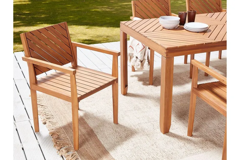 Taviano Karmstol Utomhus - Ljusbrun - Utemöbler - Balkong - Balkongmöbler - Balkongstolar