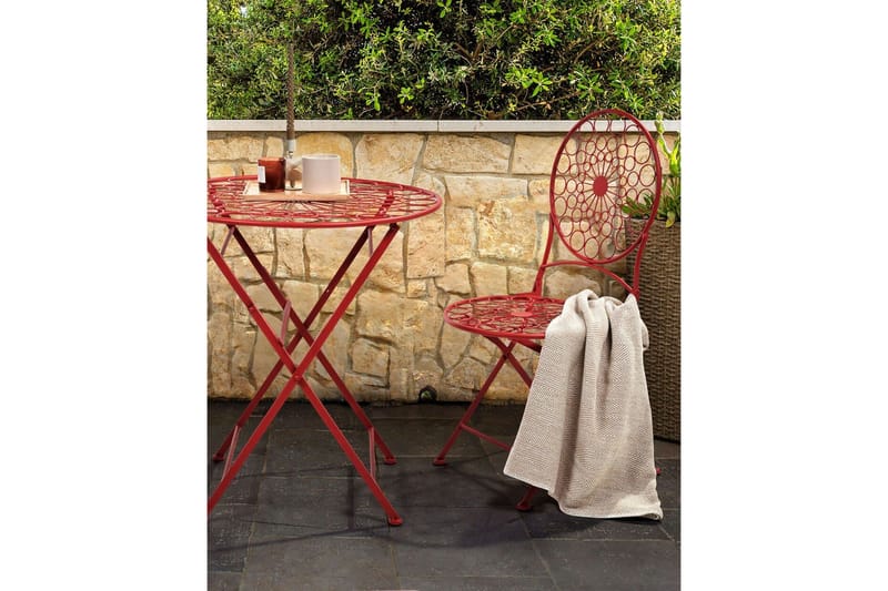 Terrace Matstol Utomhus - Röd - Utemöbler - Balkong - Balkongmöbler - Balkongstolar