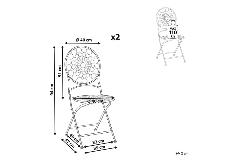 Terrace Matstol Utomhus - Röd - Utemöbler - Balkong - Balkongmöbler - Balkongstolar