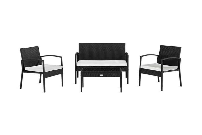 Thor Light Soffgrupp - Svart - Balkonggrupper - Caféset