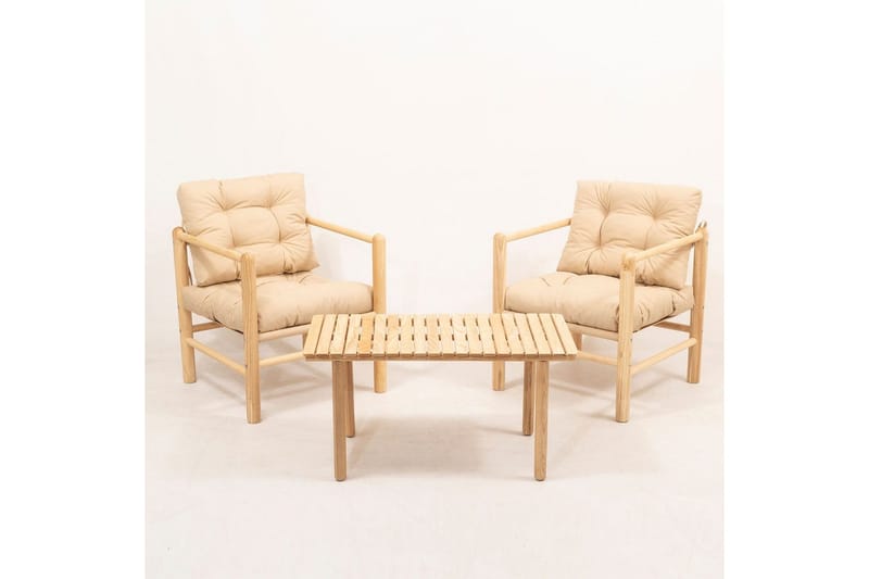 Trädgårdsbord & stolar (3 delar) Hue Grädde, Grädde