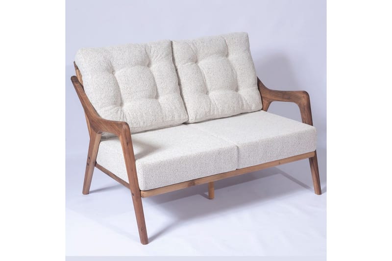 Trädgårdsbord & stolar (4 delar) Virella01 Grädde - Cremevit - Utemöbler - Balkong - Balkongmöbler - Balkonggrupper