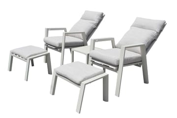 Trädgårdsmöbelgrupp Palermo relax med sidobord - beige - Utemöbler - Balkong - Balkongmöbler - Balkonggrupper
