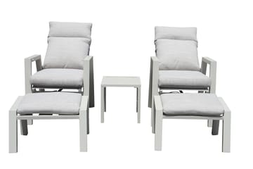 Trädgårdsmöbelgrupp Palermo relax med sidobord - beige - Utemöbler - Balkong - Balkongmöbler - Balkonggrupper