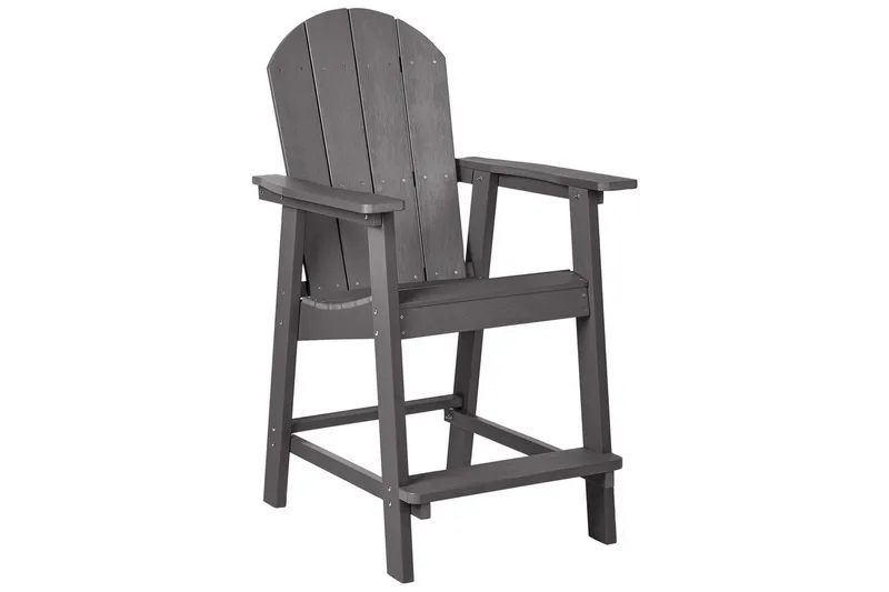 Trädgårdsstol Adirondack, Grå, 58x71x124 cm