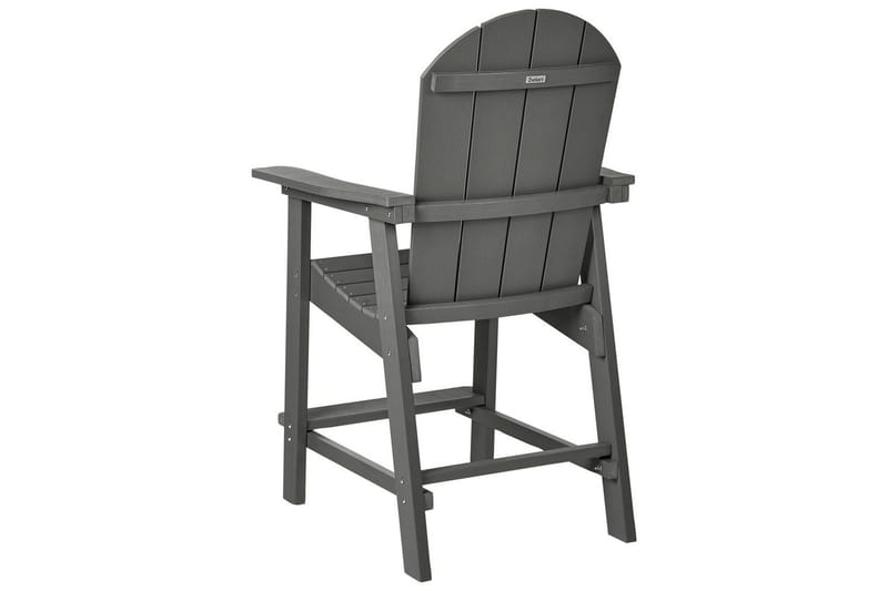 Trädgårdsstol Adirondack - Grå, 58x71x124 cm - Utemöbler - Balkong - Balkongmöbler - Balkongstolar