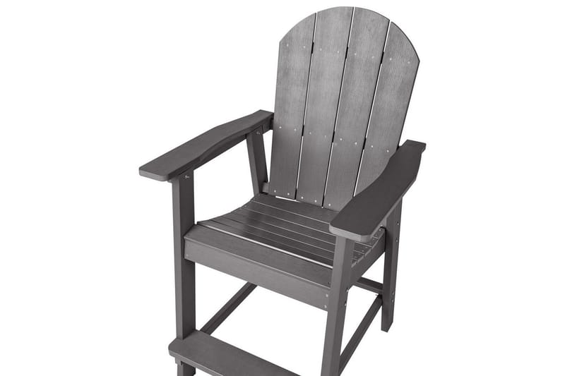 Trädgårdsstol Adirondack - Grå, 58x71x124 cm - Utemöbler - Balkong - Balkongmöbler - Balkongstolar