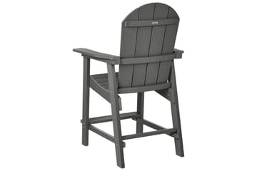 Trädgårdsstol Adirondack - Grå, 58x71x124 cm - Utemöbler - Balkong - Balkongmöbler - Balkongstolar