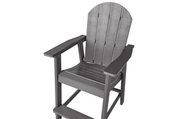 Trädgårdsstol Adirondack - Grå, 58x71x124 cm - Utemöbler - Balkong - Balkongmöbler - Balkongstolar