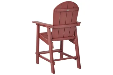 Trädgårdsstol Adirondack - Röd, 58x71x124 cm - Utemöbler - Balkong - Balkongmöbler - Balkongstolar