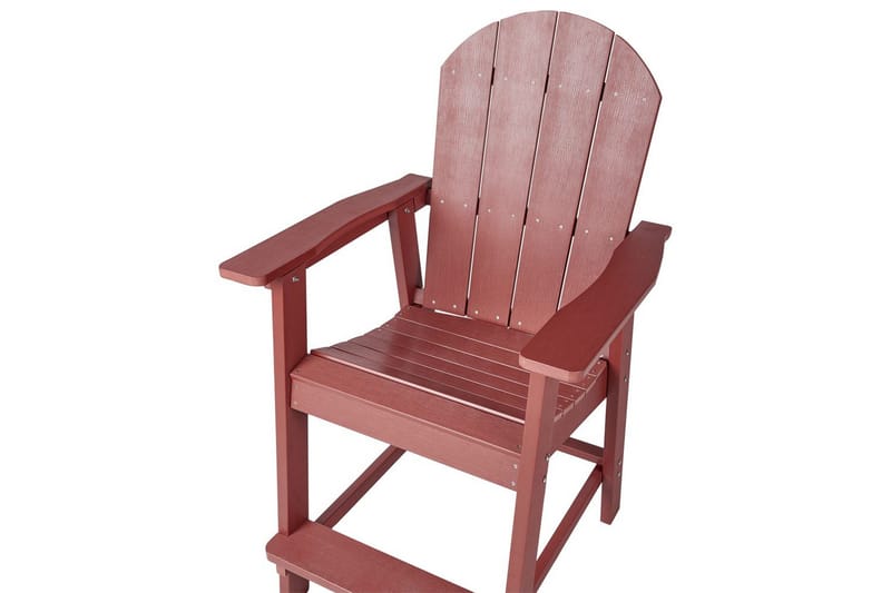 Trädgårdsstol Adirondack - Röd, 58x71x124 cm - Utemöbler - Balkong - Balkongmöbler - Balkongstolar