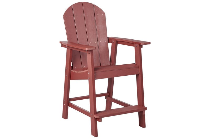 Trädgårdsstol Adirondack - Röd, 58x71x124 cm - Utemöbler - Balkong - Balkongmöbler - Balkongstolar