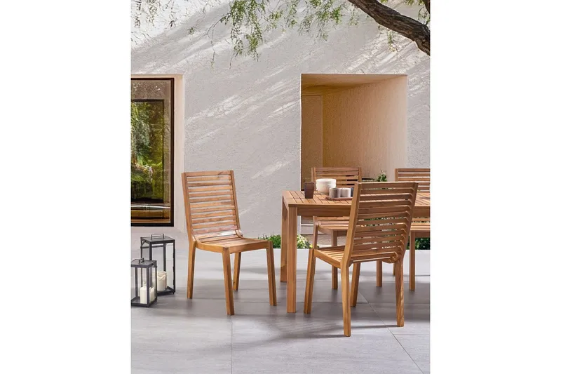 Trädgårdsstol Ombriano set om 4 - Utemöbler - Balkong - Balkongmöbler - Balkongstolar