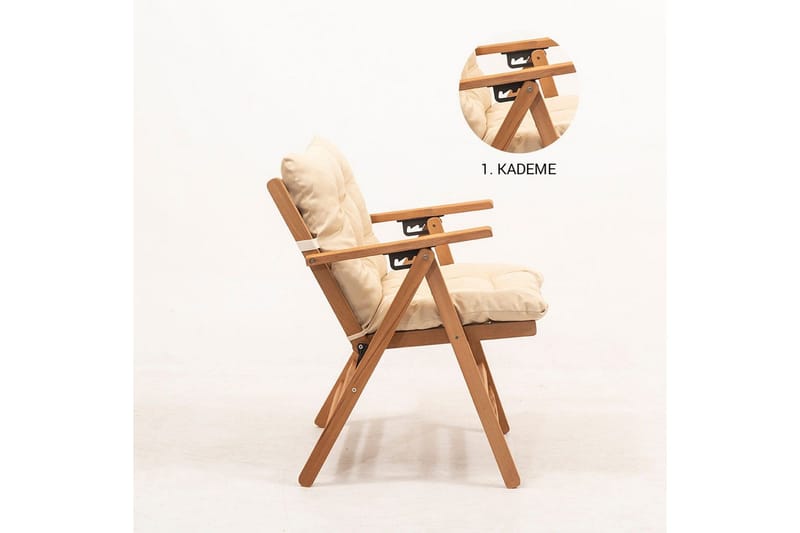 Trädgårdsstol Ruvin Grädde - Grädde - Utemöbler - Balkong - Balkongmöbler - Balkongstolar