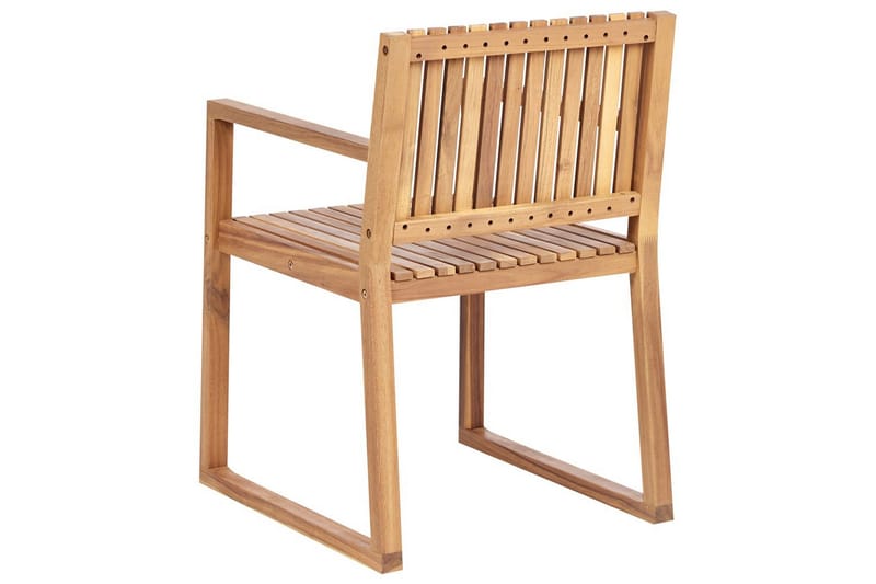 Trädgårdsstol Sassari II - Ljus trä, blå, vit - Utemöbler - Balkong - Balkongmöbler - Balkongstolar