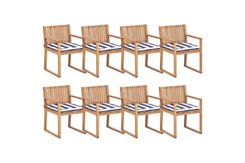 Trädgårdsstol Sassari II, Ljus trä, blå, vit