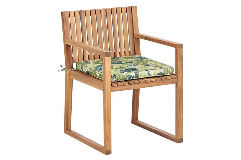 Trädgårdsstol Sassari II - Ljus trä, grön - Utemöbler - Balkong - Balkongmöbler - Balkongstolar