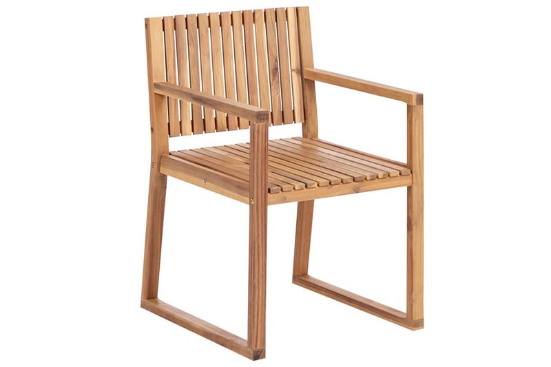 Trädgårdsstol Sassari II - Ljus trä, grön - Utemöbler - Balkong - Balkongmöbler - Balkongstolar