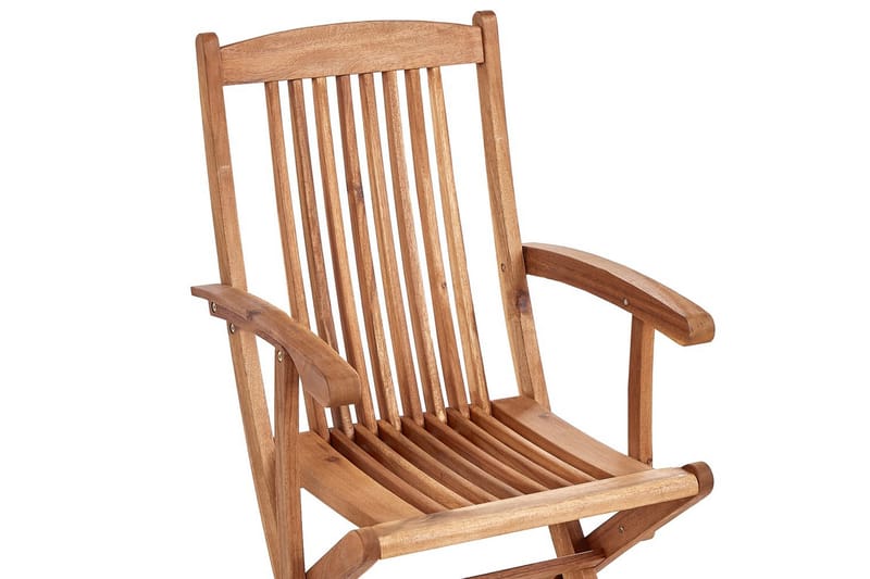 Tr�ädgårdsstol set om 2 Maui II - Ljus trä, grå - Utemöbler - Balkong - Balkongmöbler - Balkongstolar