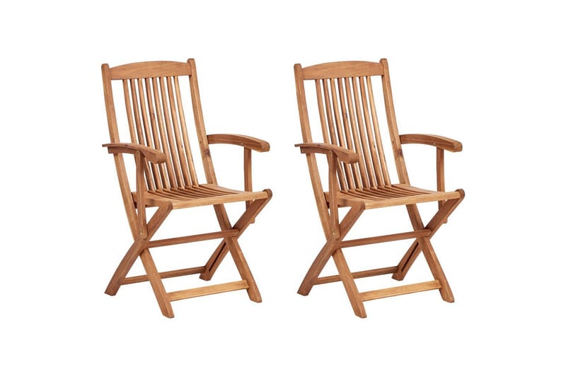 Trädgårdsstol set om 2 Maui II - Ljus trä - Utemöbler - Balkong - Balkongmöbler - Balkongstolar