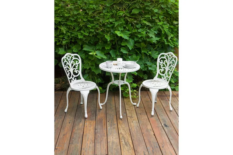 Trädgårdsstol set om 2 Triora - Vit - Utemöbler - Balkong - Balkongmöbler - Balkongstolar
