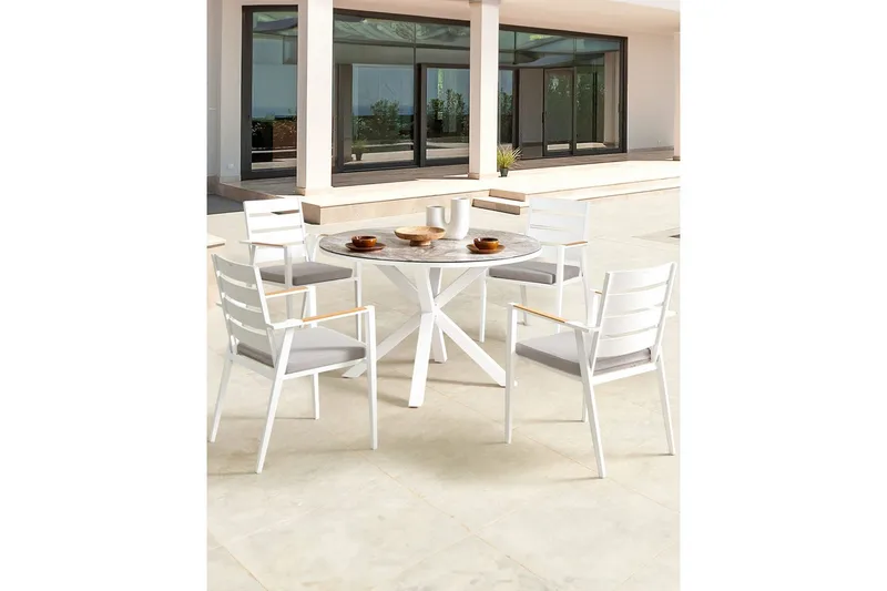 Trädgårdsstol set om 4 Taviano - Utemöbler - Balkong - Balkongmöbler - Balkongstolar