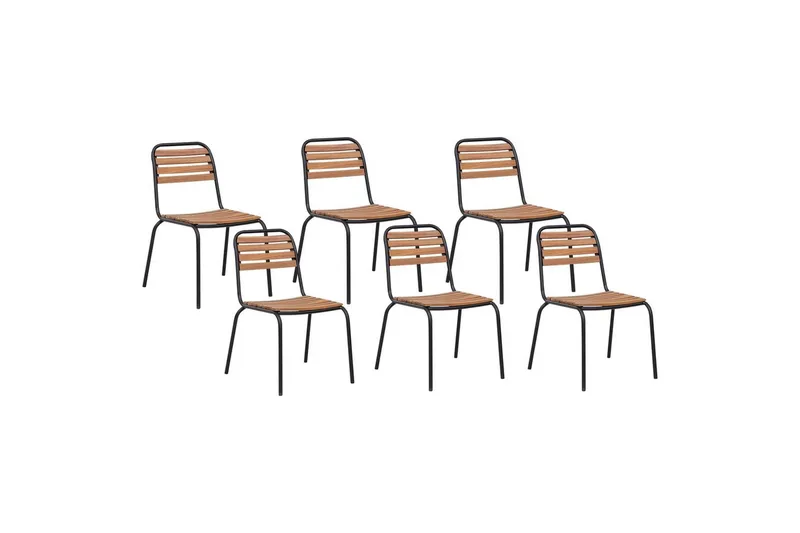 Trädgårdsstol set om 6 Vallese