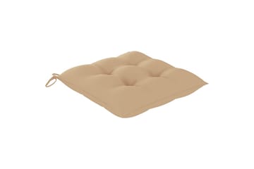 Trädgårdsstolar 6 st med dynor massivt akaciaträ - Beige - Utemöbler - Balkong - Balkongmöbler - Balkongstolar