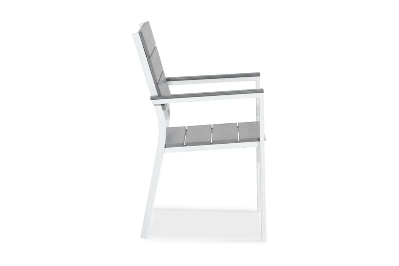 Tunis Stapelstol Utomhus Aintwood - Vit/Grå - Utemöbler - Balkong - Balkongmöbler - Balkongstolar