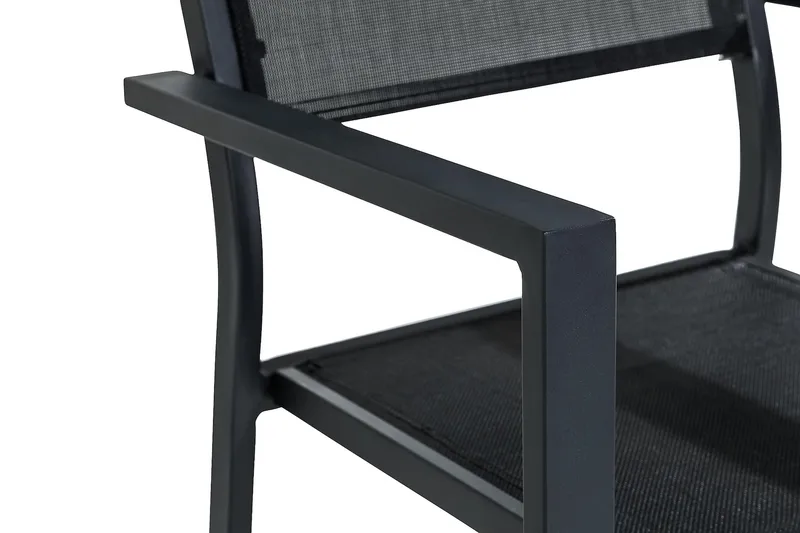 Tunis Stapelstol Utomhus - Svart - Utemöbler - Balkong - Balkongmöbler - Balkongstolar